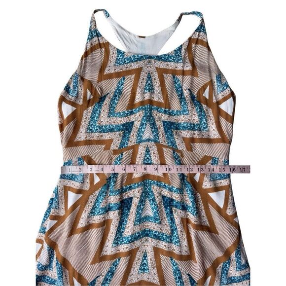 Free People Slubby Crinkle Serves You Right Printed Maxi Dress Size 8 - Picture 8 of 10